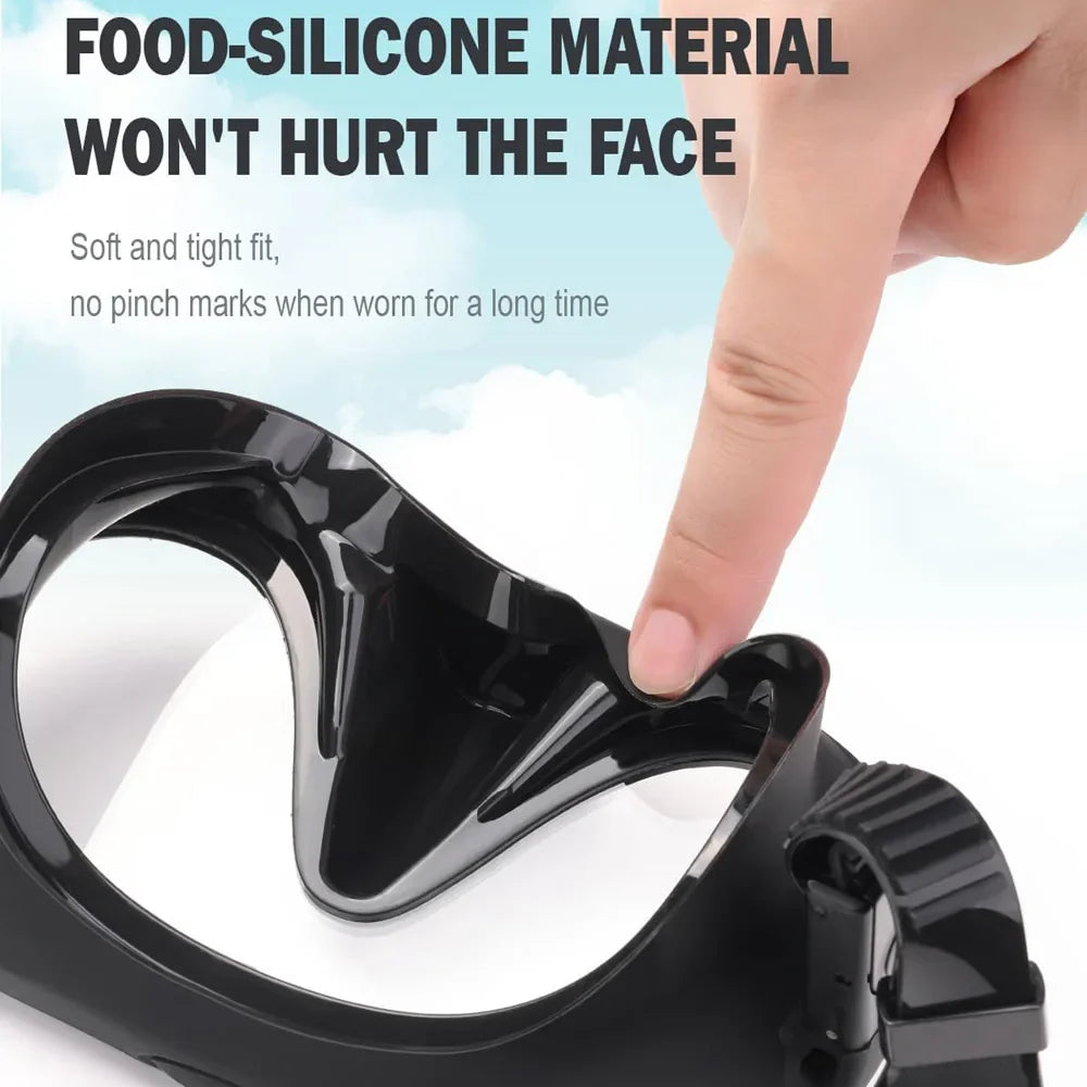 Skorter | Snorkel Mask with Wide View Tempered Glass Lens