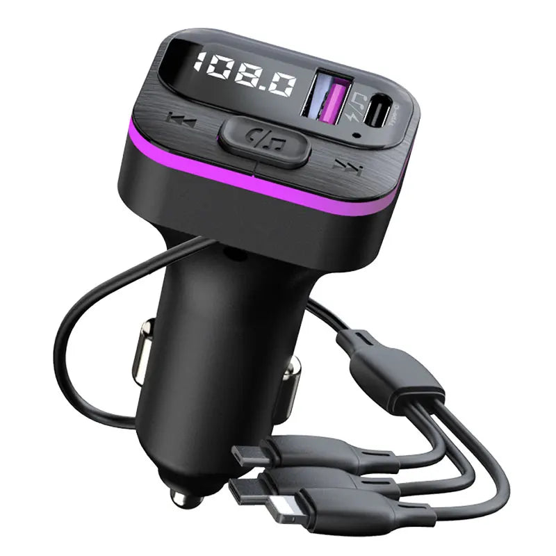 Skorter | Bluetooth 5.0 FM Transmitter Car Kit with Fast Charge Cable
