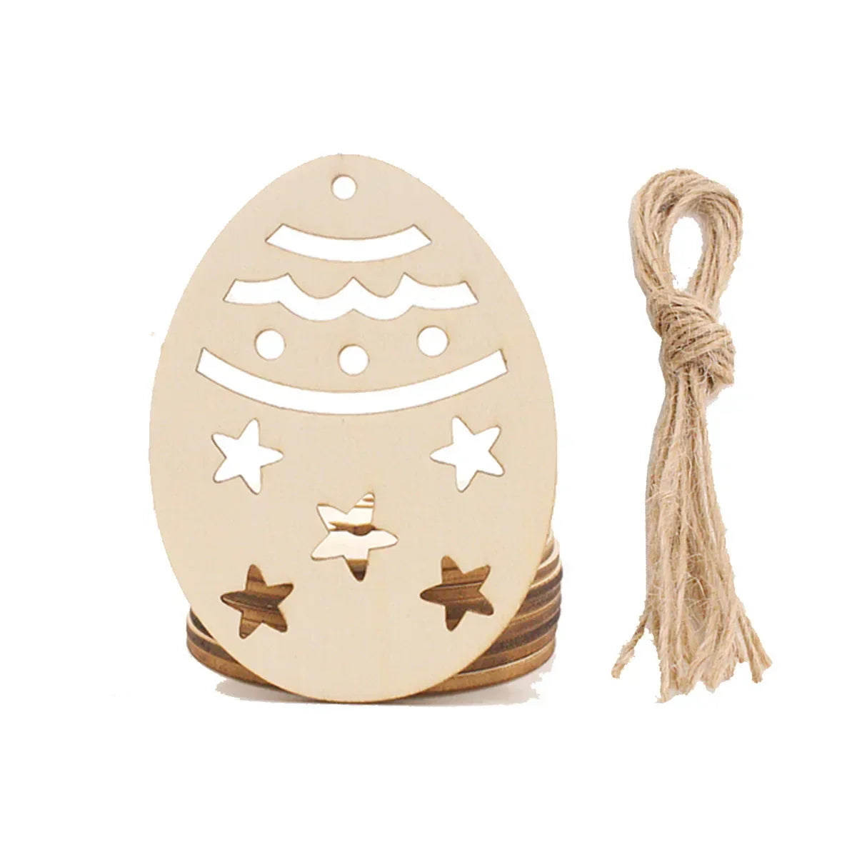 Skorter | 10 pieces DIY Easter egg wood slices