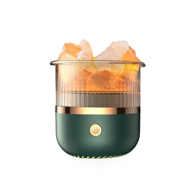 Skorter | Himalaya salt crystal lamp & essential oil diffuser, USB ultrasonic humidifier for home & office