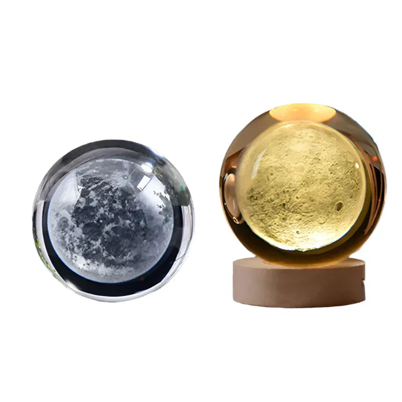 Skorter | LumiCrystal - 3D LED Night Lamp with Star Gallery and Wooden Base