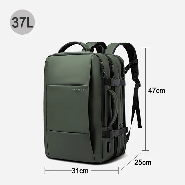 Skorter | Men's Waterproof Large Capacity Hiking Travel Expandable Laptop Backpack