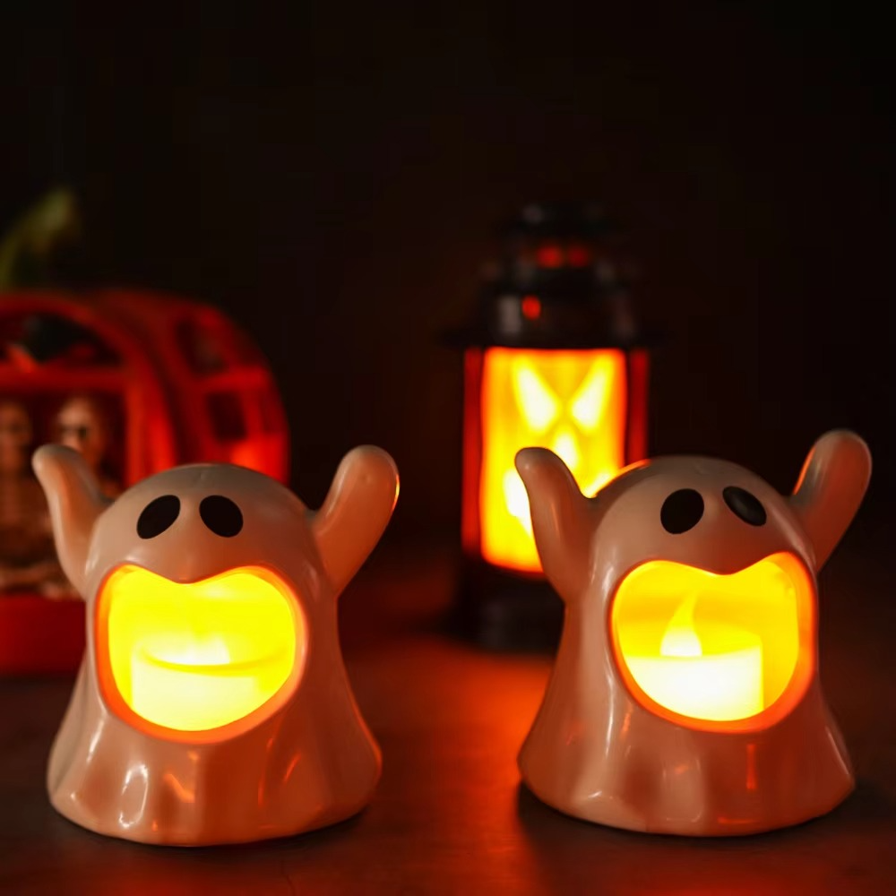 Skorter | Light Ghost Halloween Lamp – LED Ghost Decoration with Battery Lighting