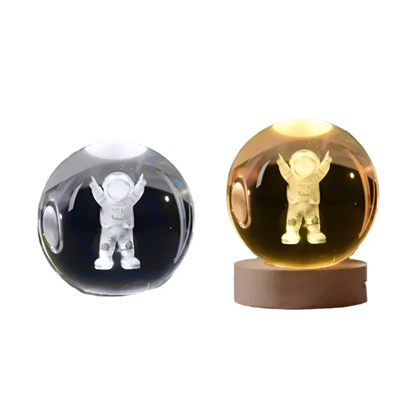 Skorter | LumiCrystal - 3D LED Night Lamp with Star Gallery and Wooden Base