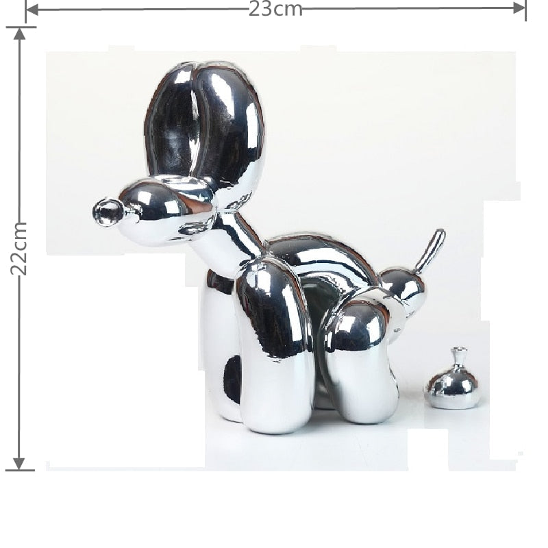 Skorter | Balloon Dog Sculpture, Balloon Art Statue, Mini Collectible Figurine, Home Decoration, Resin Figure, Desk Accessories, Room Decoration