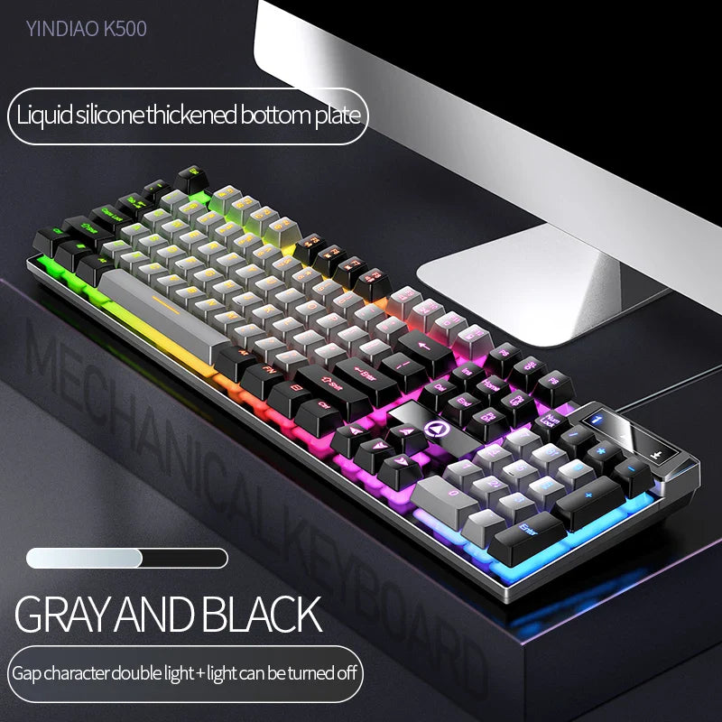 Skorter | 104-Key Wired Gaming Keyboard - Color Matching Backlit