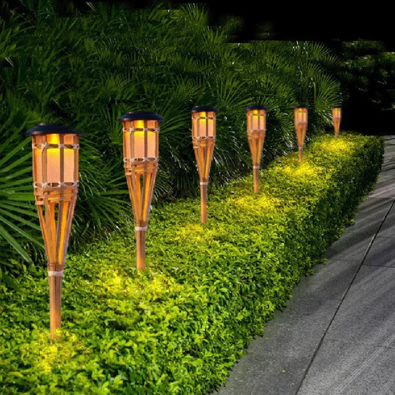 Skorter | 5-Piece Solar Torch Light Set – Flame Effect LED Garden Lights | Solar Powered & Weatherproof Outdoor Lighting