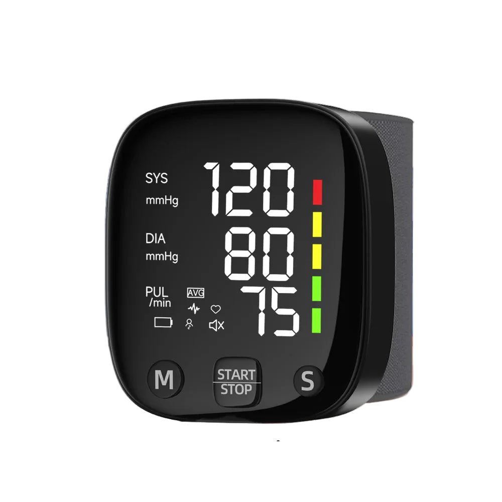 Skorter | Rechargeable LED Wrist Blood Pressure Monitor with Voice Function – HeartGuard