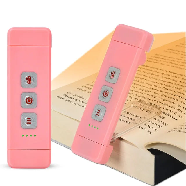 Skorter | Clip-on book light, USB rechargeable reading light with timer, portable LED bookmark light for bedside & desk