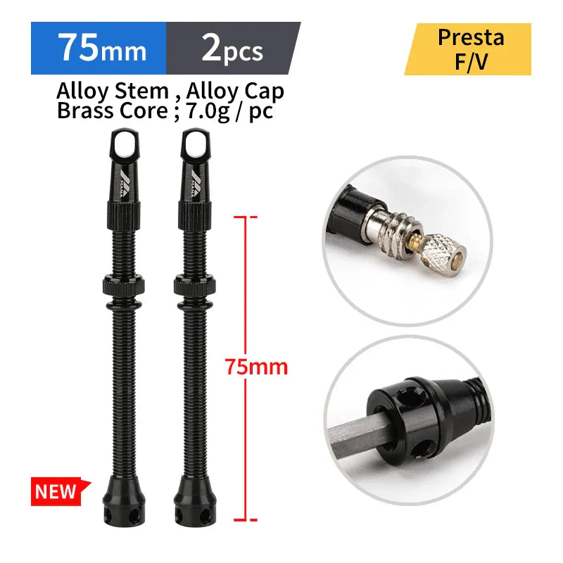 Skorter | MANA Bike Presta Valve - Aluminum Alloy Valve for Tubeless Bikes