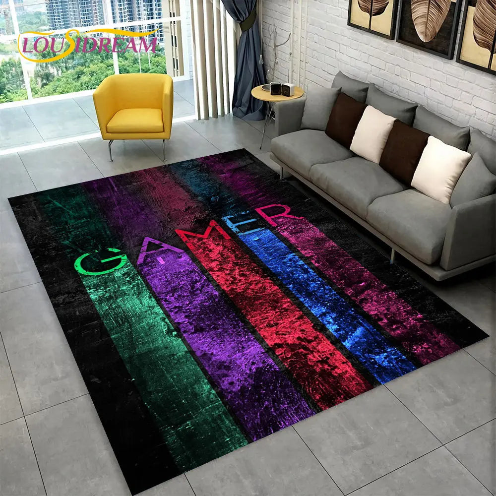 Skorter | Alex 3D Gamer Playmat Carpet - Large Non-Slip Carpet for Kids & Living Room
