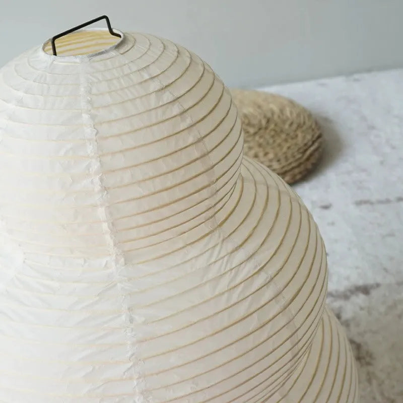 Skorter | Japanese Wabi-Sabi tripod floor lamp bedroom nightstand living room dining room study loft decor desk lamp white rice paper table lamp