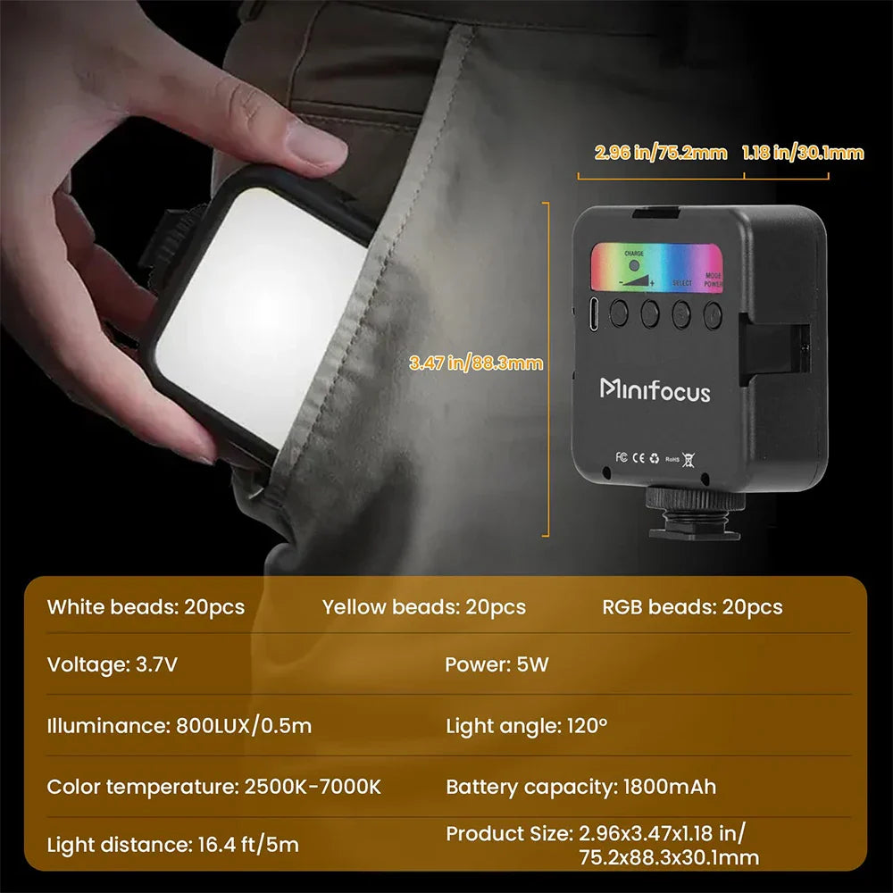 Skorter | Pocket RGB LED Camera Light