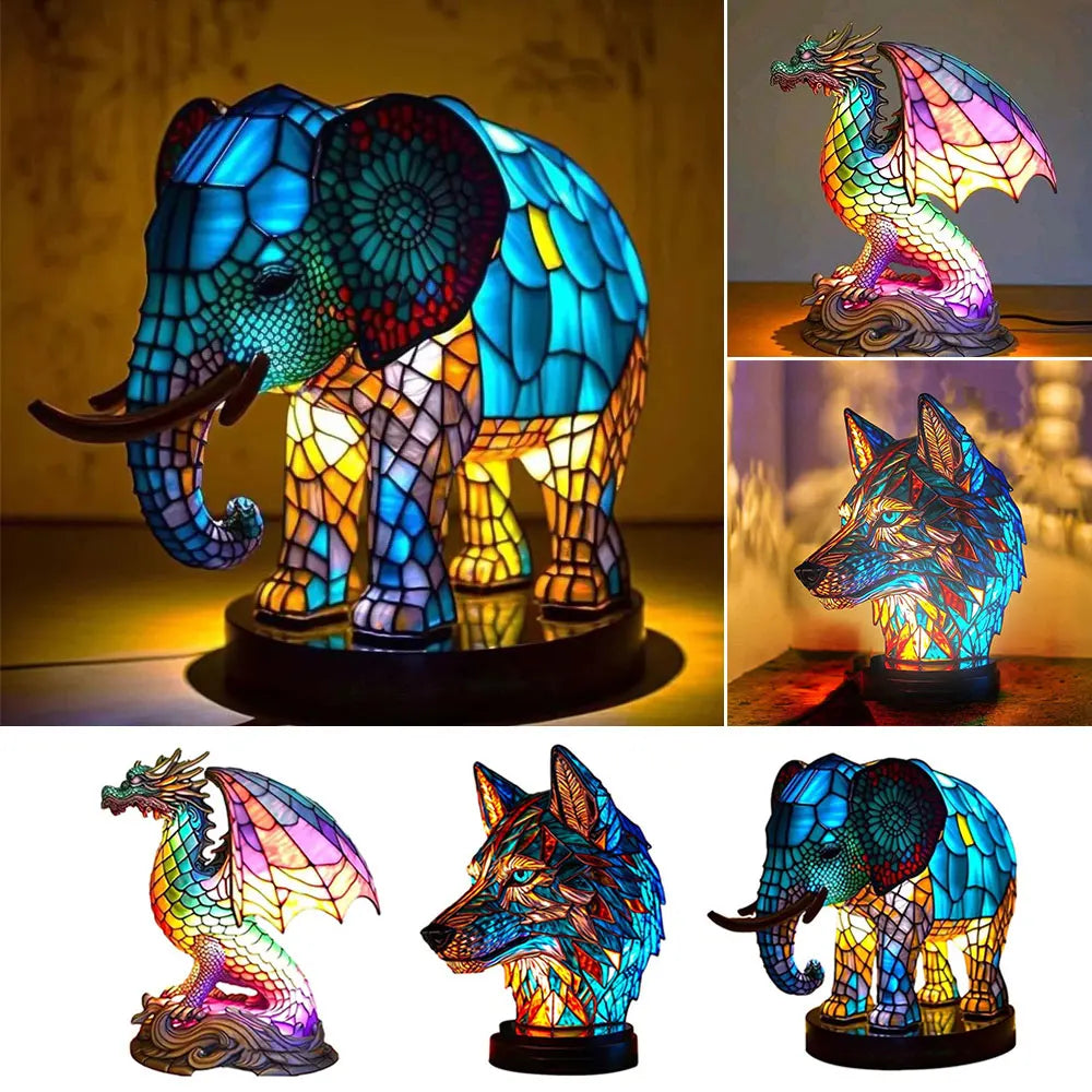 Skorter | LumeWolf - LED Table Lamp with Wolf Design – Handmade Decorative Lighting