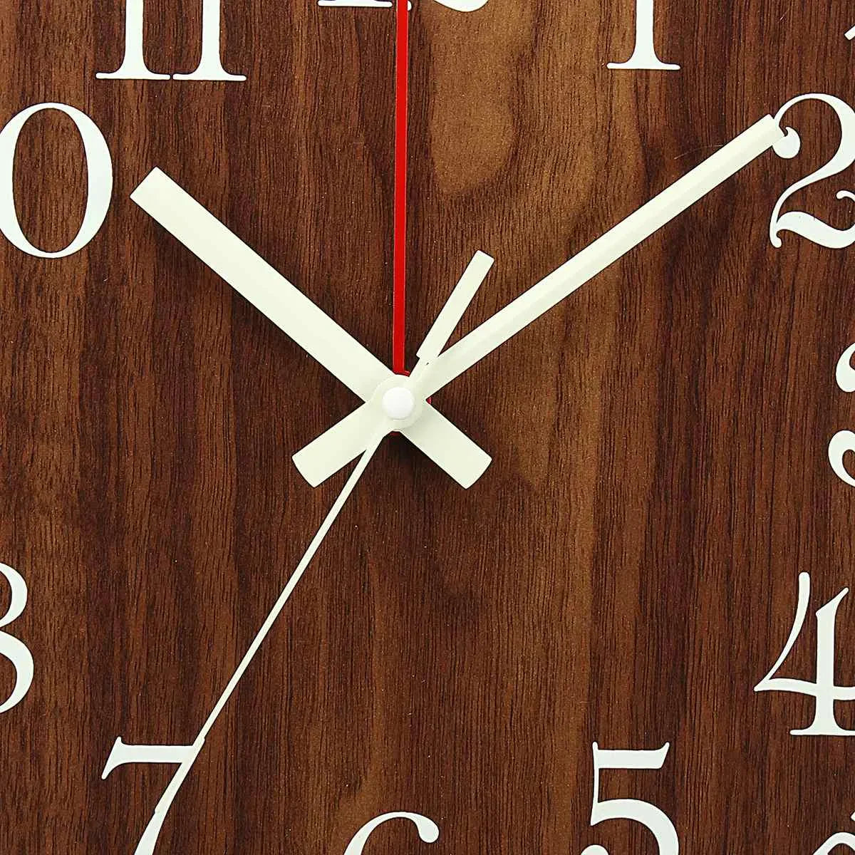 Skorter | GlowClock - Silent Wooden Wall Clock with Night Light