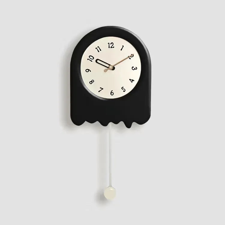 Skorter | Cream Pendulum - Korean Style Wall Clock with Modern Design