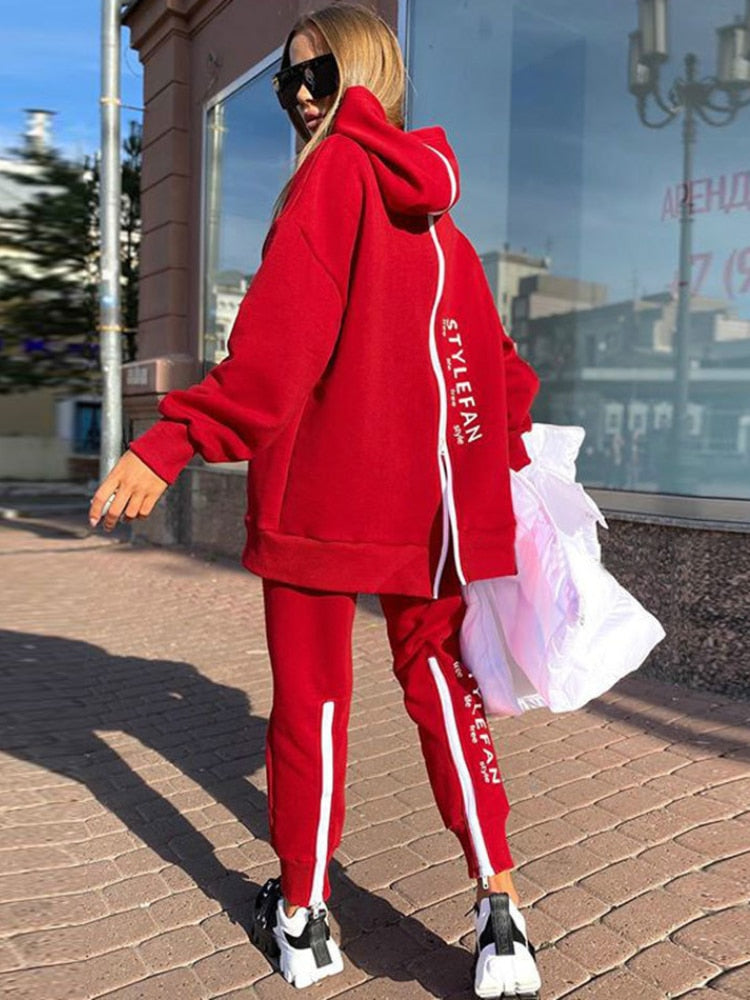 Skorter | Women's Sweatshirts 2-piece Sets Tracksuit Plus Sizes Autumn Ladies Korea Pants Sweater Jumpsuits Ladies
