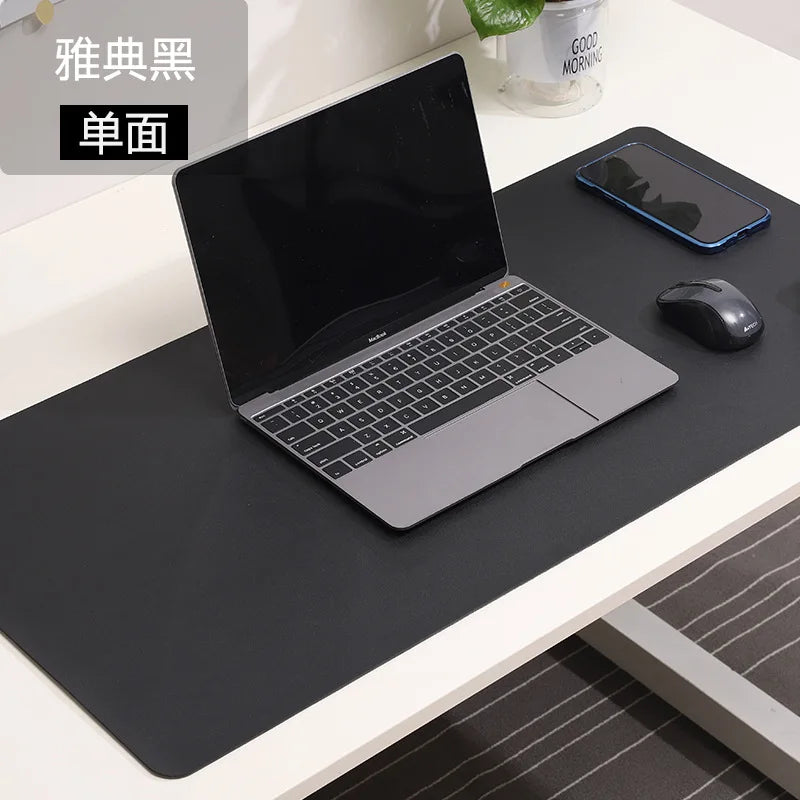 Skorter | Large White Waterproof PU Leather Mouse Pad - Non-Slip Gaming Desk Mat