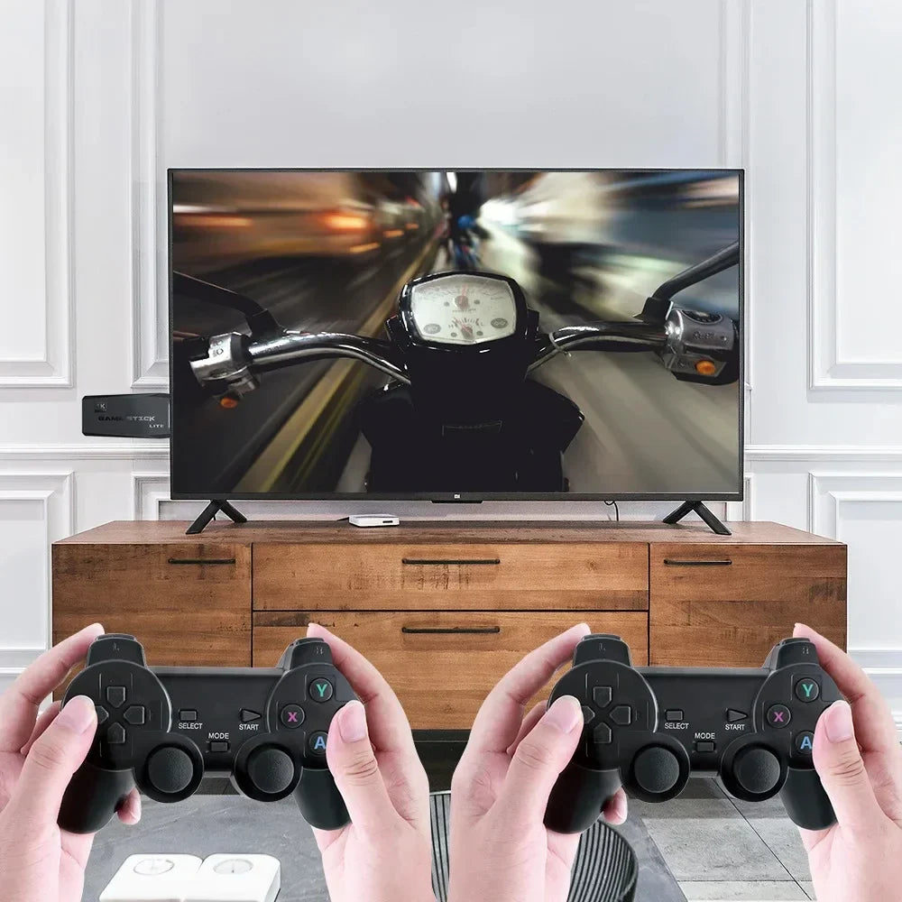 Skorter | M8 4K HD Game Console – 64GB 20,000+ Built-in Games PS1 & GBA Support 2.4G Wireless Controllers