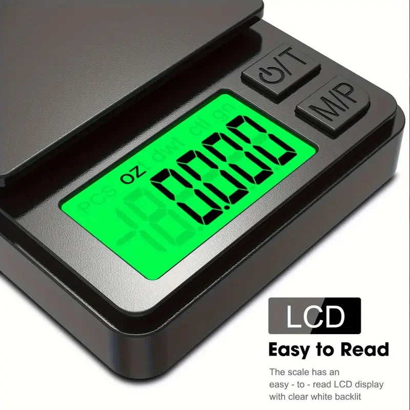 Skorter | Precision Digital Pocket Scale – 1000g x 0.01g Mini Gram Scale with Backlit LCD