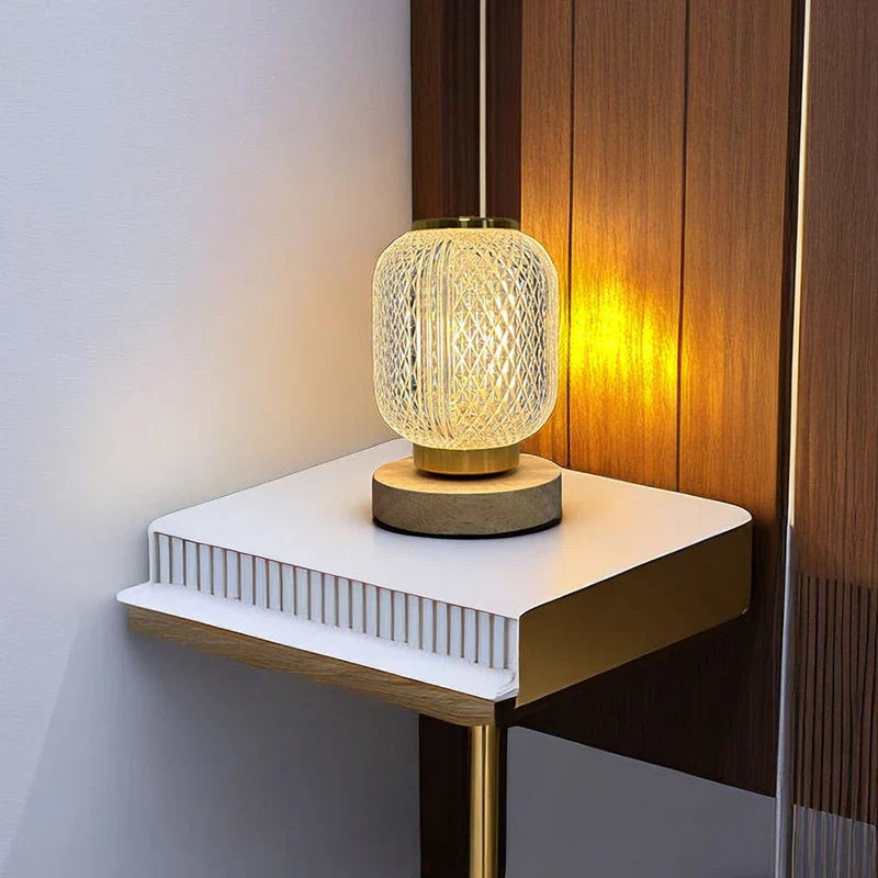 Skorter | NordicGlow - Dimmable LED Table Lamp with Crystal Design and Energy Saving Lighting