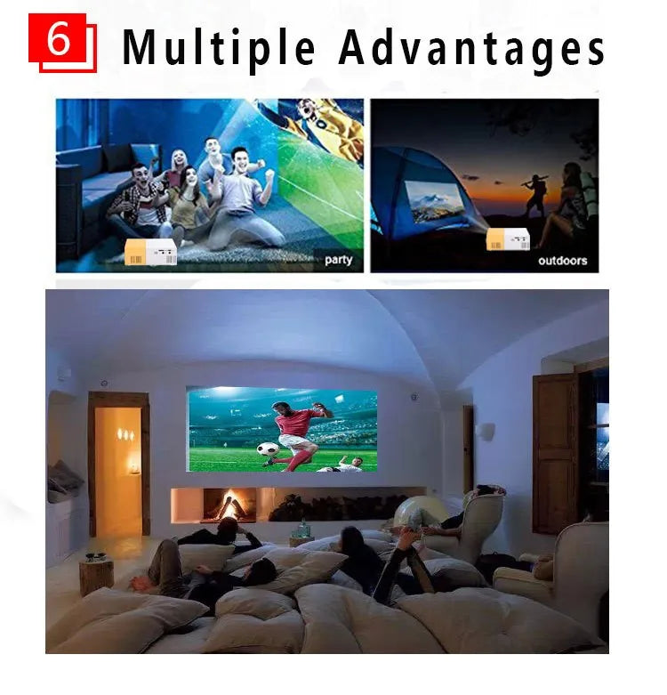Skorter | YG300 Mini LED Projector 1000 Lumen - HDMI/USB Home Media Player