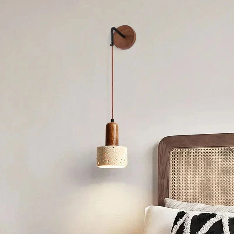 Skorter | Wabi-Sabi Stone Wall Lamp – Warm LED Light