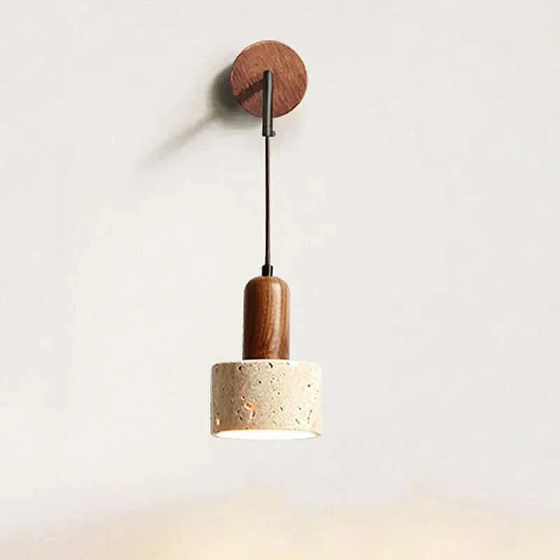 Skorter | Wabi-Sabi Stone Wall Lamp – Warm LED Light
