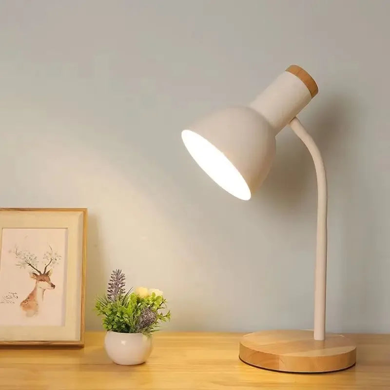 Skorter | Autumn and Winter Lighting | Nordic Creative Wood Art Iron LED Desk Lamp - Moxie