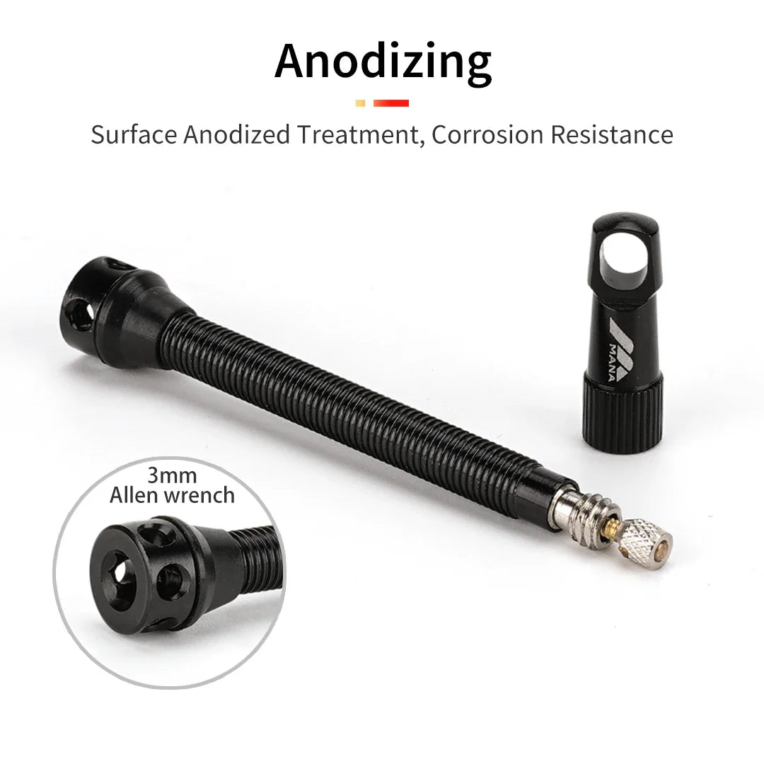 Skorter | MANA Bike Presta Valve - Aluminum Alloy Valve for Tubeless Bikes