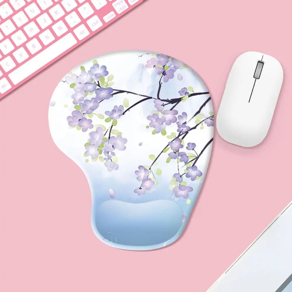 Skorter | Ergonomic Marbled Texture Mouse Pad - Non-Slip Wrist Rest - Comfortable Gaming Mat