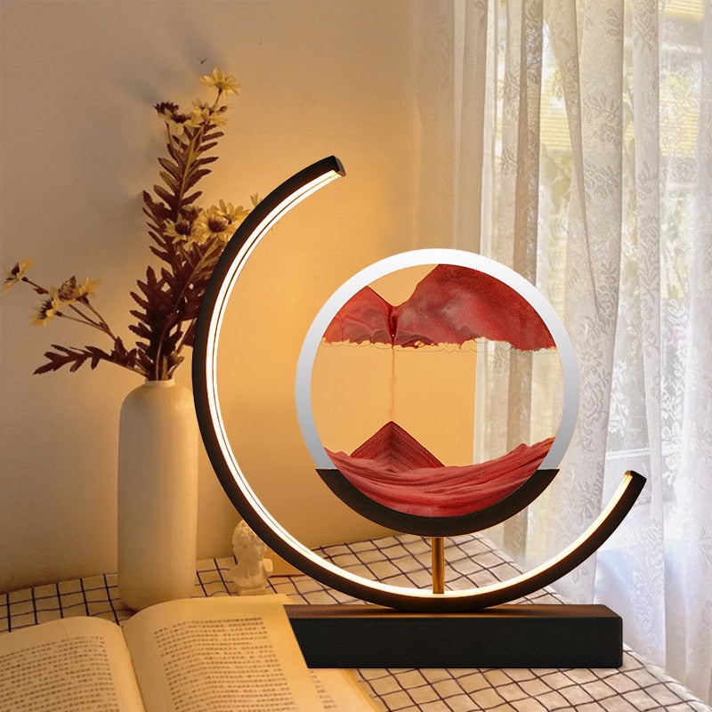 Skorter | LED Table Lamp with Moving Sand Landscape – SandLight
