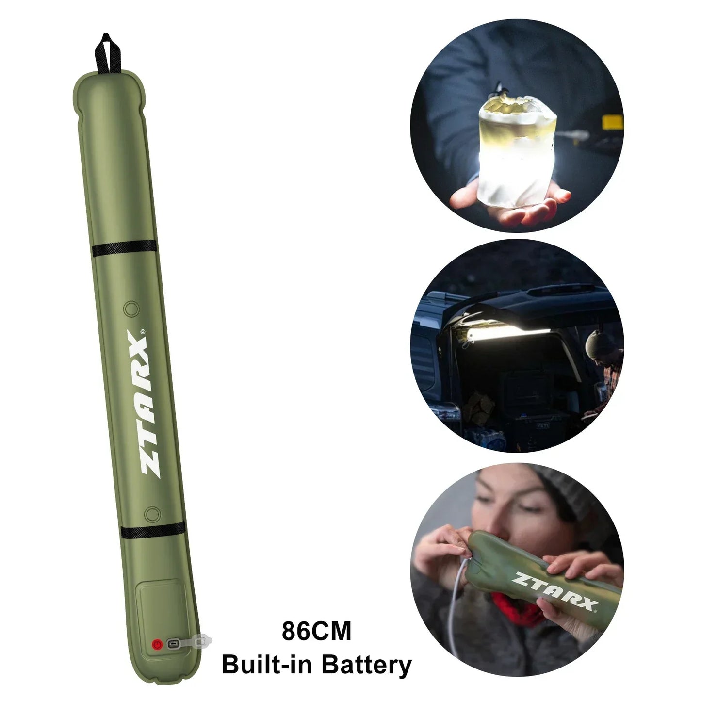 Skorter | Inflatable Solar LED Tube Light - LumiGlow Pro