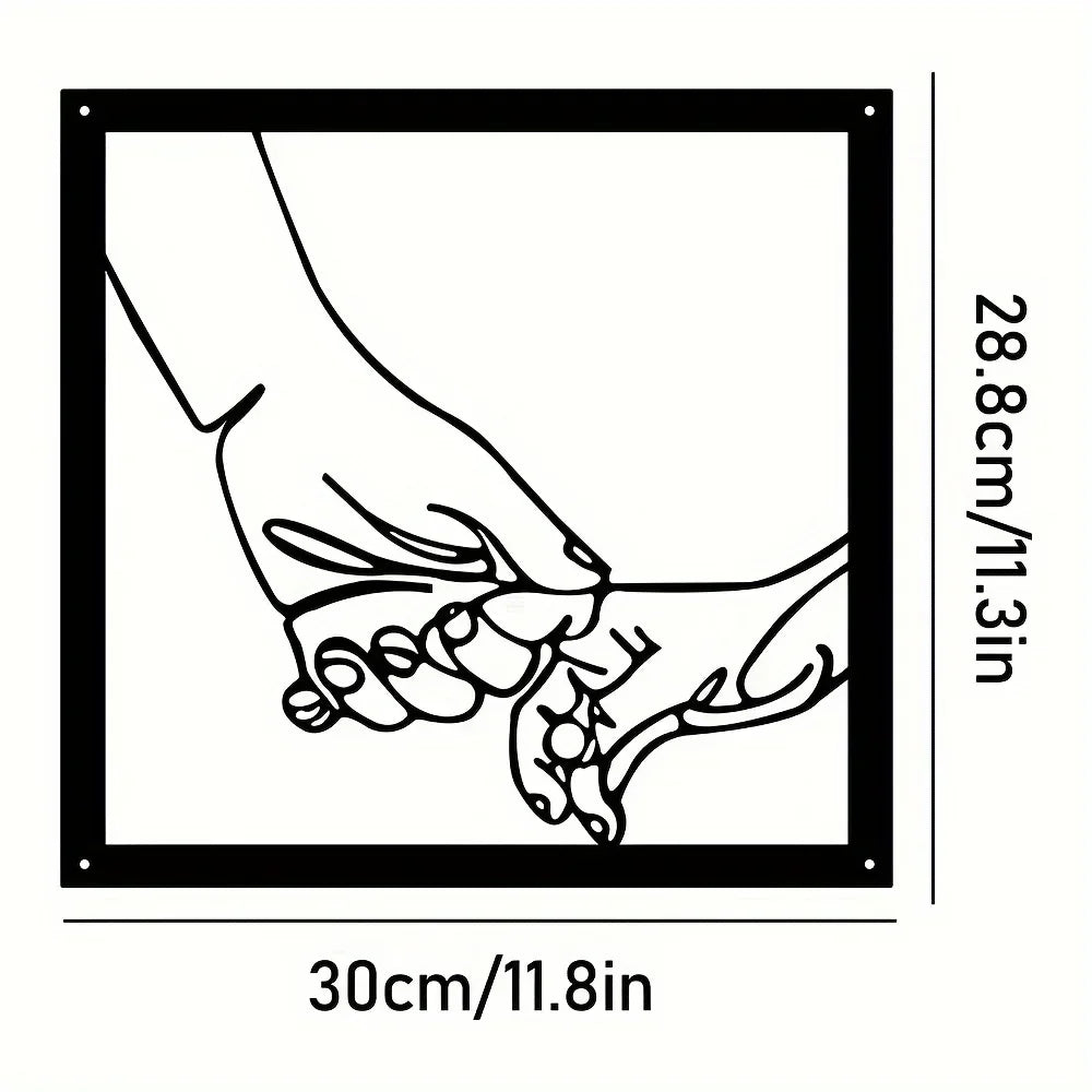 Skorter | Embrace Hands Metal Wall Art