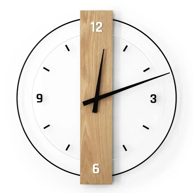 Skorter | SilentOak – Minimalist Wooden Wall Clock with Silent Movement