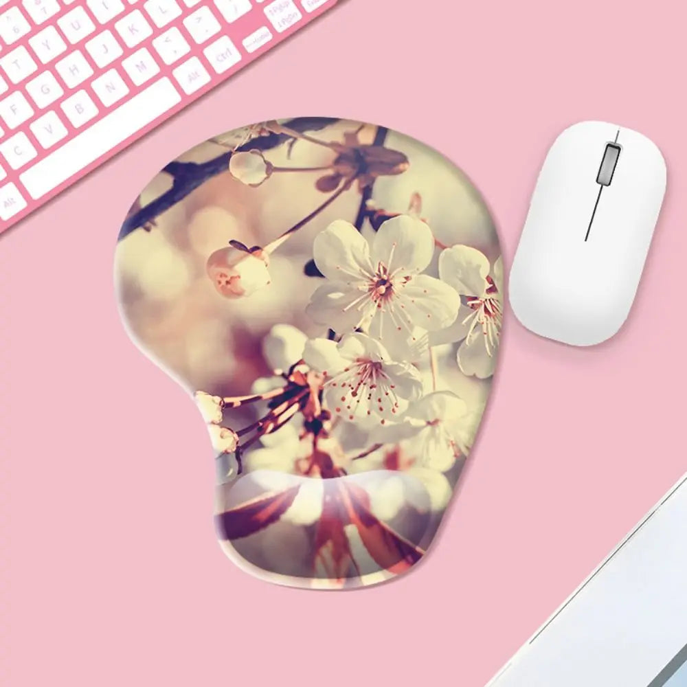 Skorter | Ergonomic Marbled Texture Mouse Pad - Non-Slip Wrist Rest - Comfortable Gaming Mat