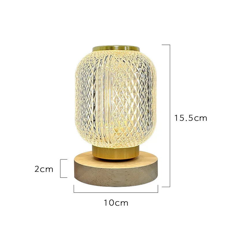 Skorter | NordicGlow - Dimmable LED Table Lamp with Crystal Design and Energy Saving Lighting