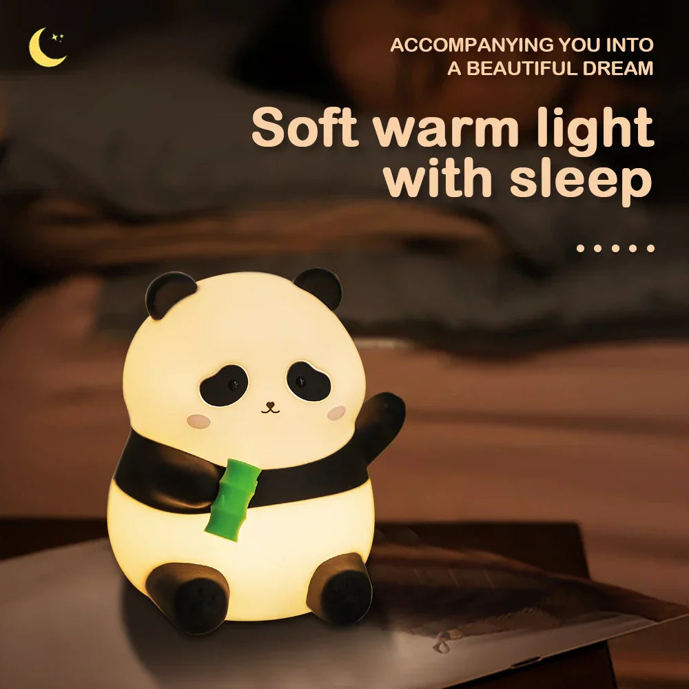Skorter | Panda Children's Room Night Light - Dimmable Touch Lamp with Timer