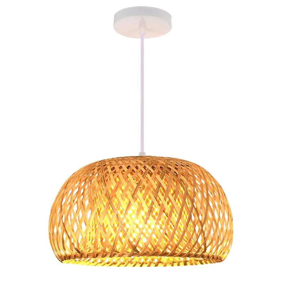 Skorter | Luxora Handwoven Bamboo Pendant Light - Eco-friendly Ceiling Lamp