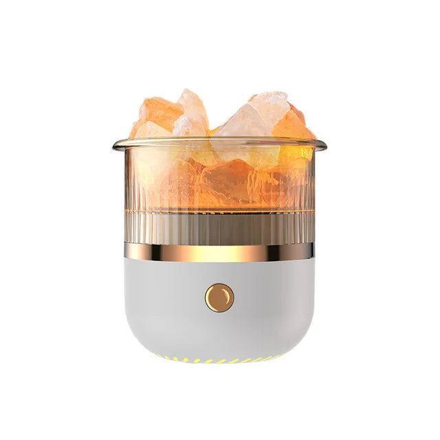 Skorter | Himalaya salt crystal lamp & essential oil diffuser, USB ultrasonic humidifier for home & office