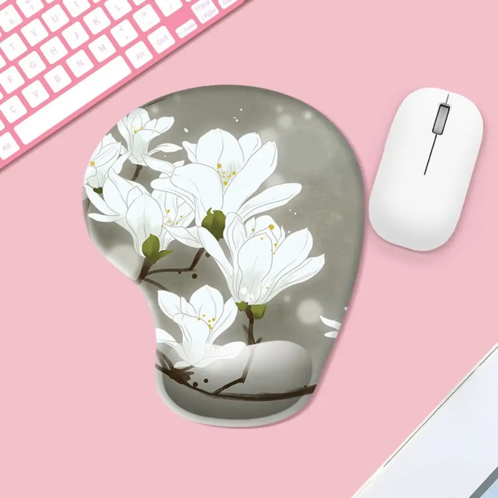 Skorter | Ergonomic Marbled Texture Mouse Pad - Non-Slip Wrist Rest - Comfortable Gaming Mat