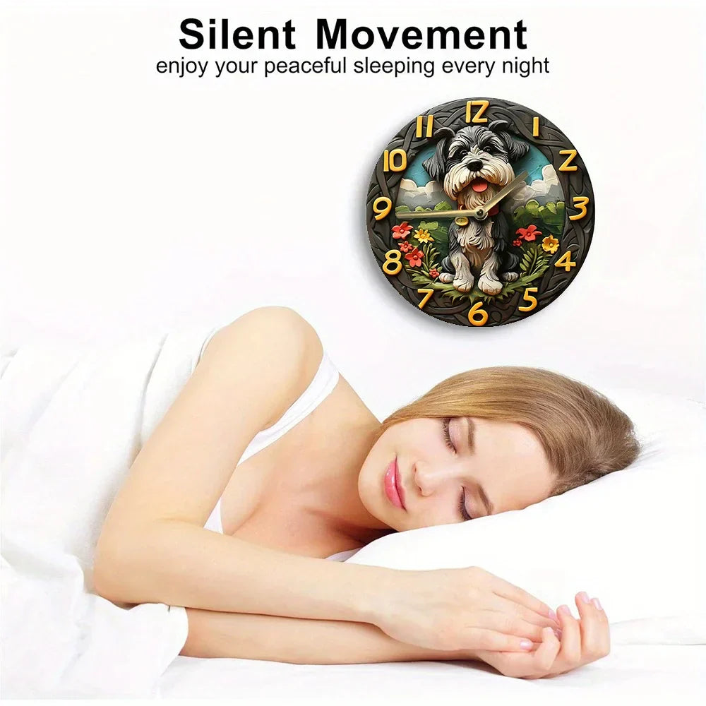 Skorter | Chic Silent Schnauzer Wall Clock