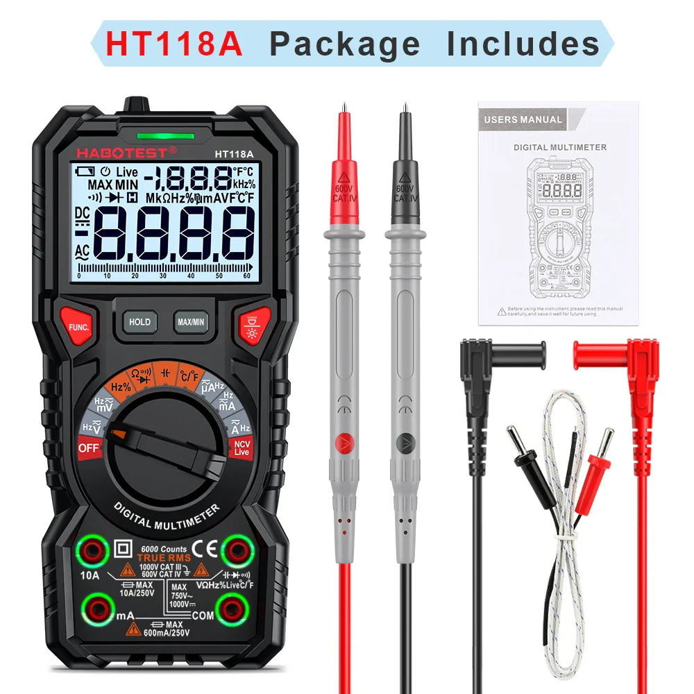 Skorter | HT118 Digital Multimeter - True RMS Auto Range NCV