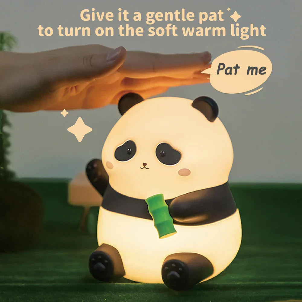 Skorter | Panda Children's Room Night Light - Dimmable Touch Lamp with Timer