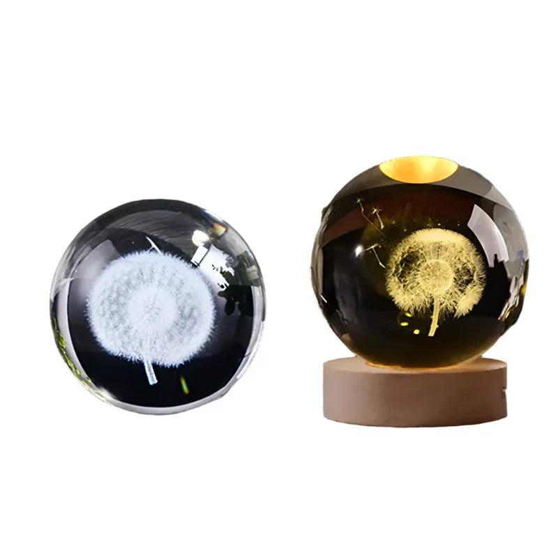 Skorter | LumiCrystal - 3D LED Night Lamp with Star Gallery and Wooden Base