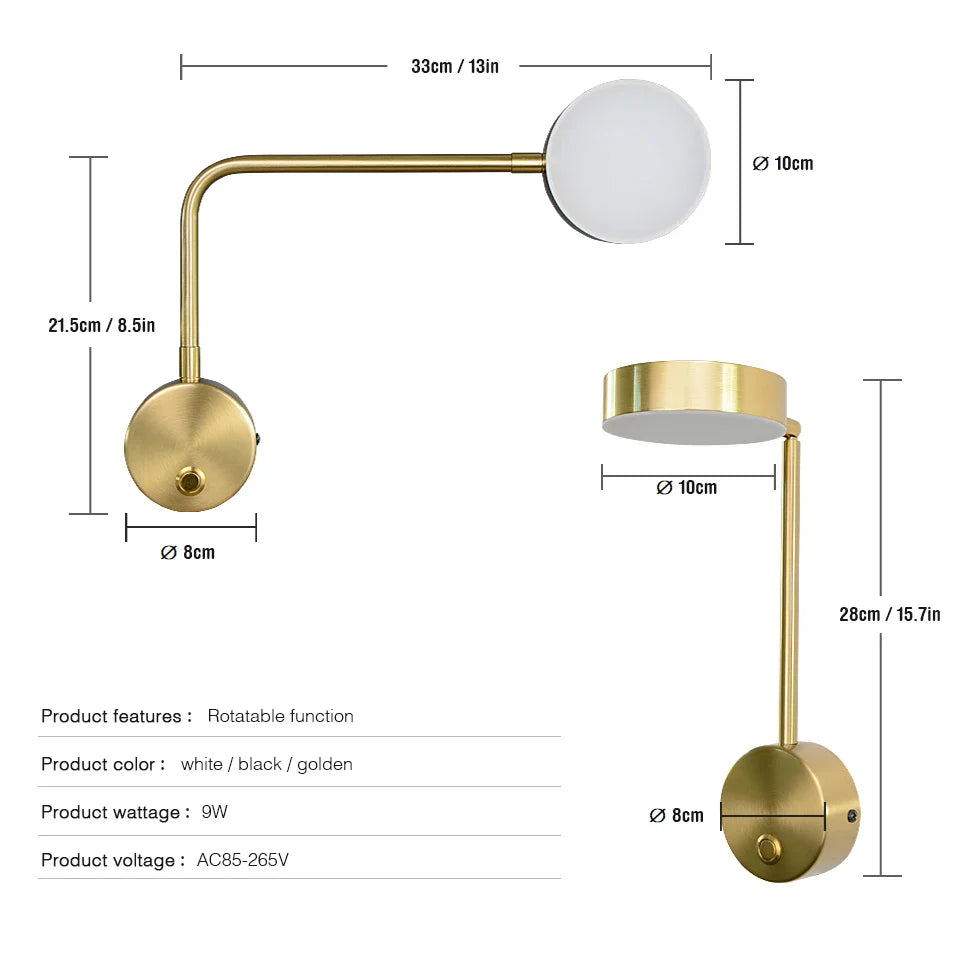 Skorter | NordicGlow - Rotatable LED Wall Lamp for Living Room and Bedroom