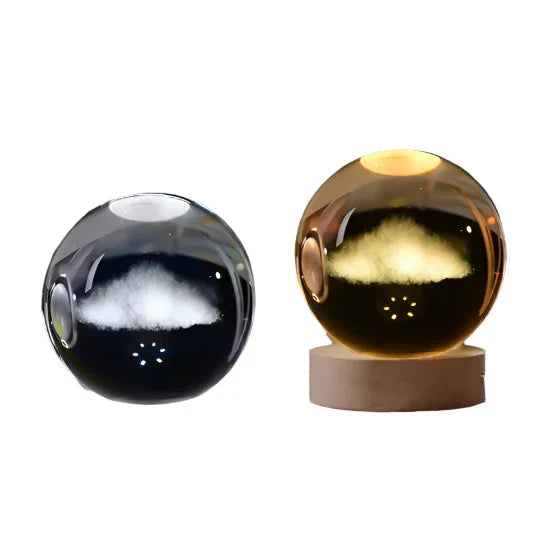 Skorter | LumiCrystal - 3D LED Night Lamp with Star Gallery and Wooden Base