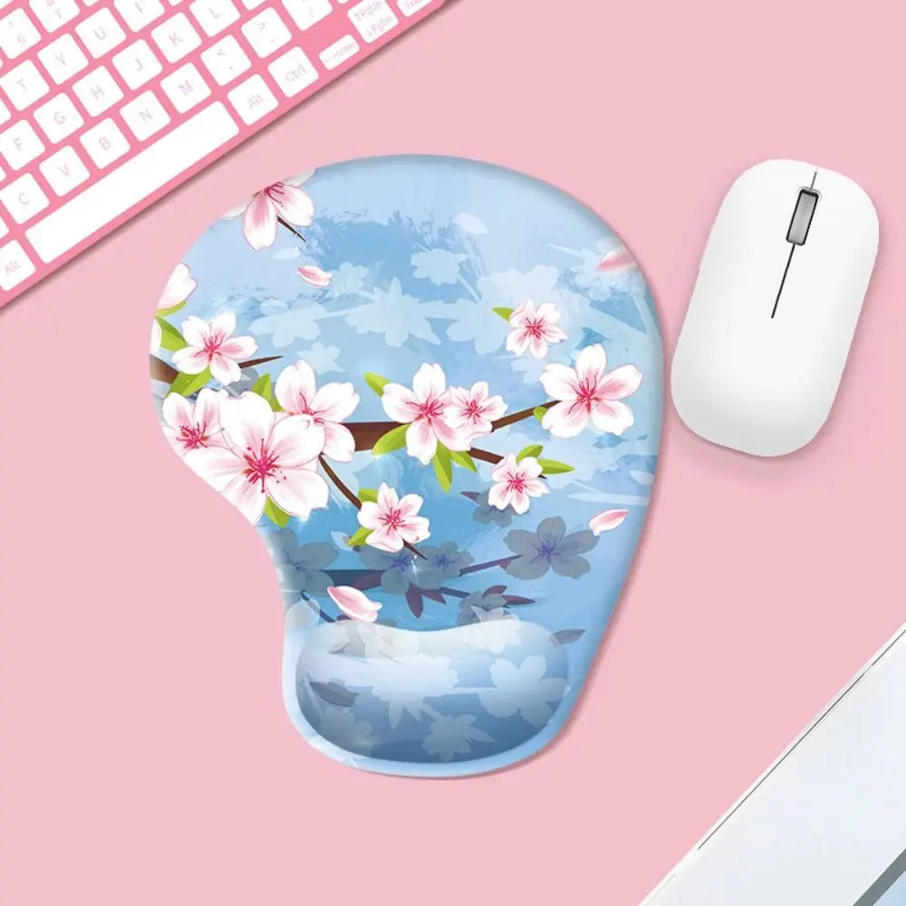 Skorter | Ergonomic Marbled Texture Mouse Pad - Non-Slip Wrist Rest - Comfortable Gaming Mat