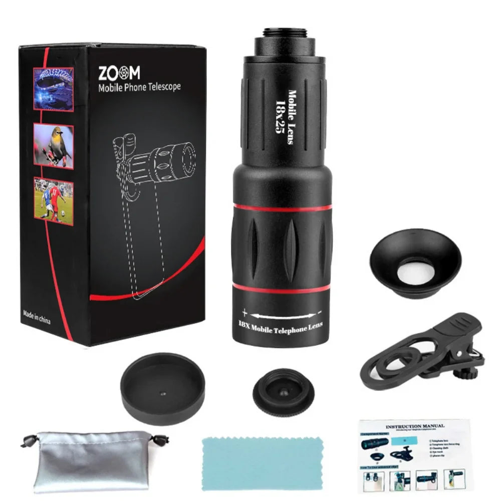 Skorter | Single Barrel Telephoto Lens External Camera for Mobile Phones - Telescopes & Concert Shooting