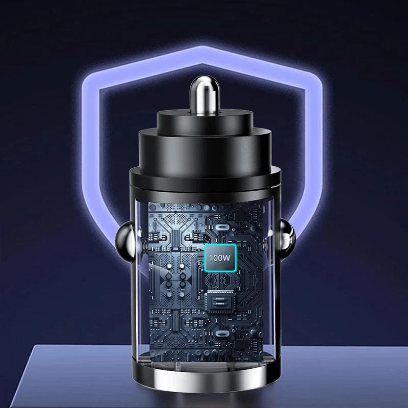 Skorter | 100W Car Charger PD Fast Charging/QC3.0, USB Type C for iPhone